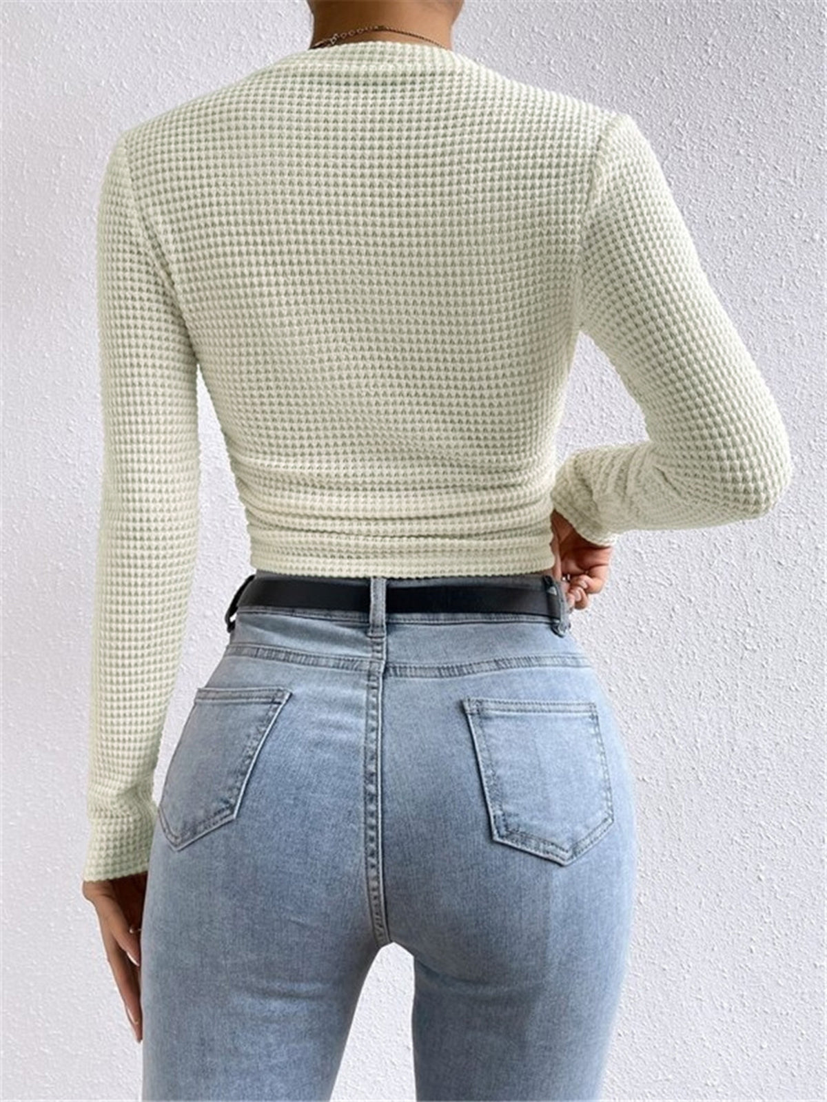Mia | Stylish Modern Long Sleeve Crop Top 3