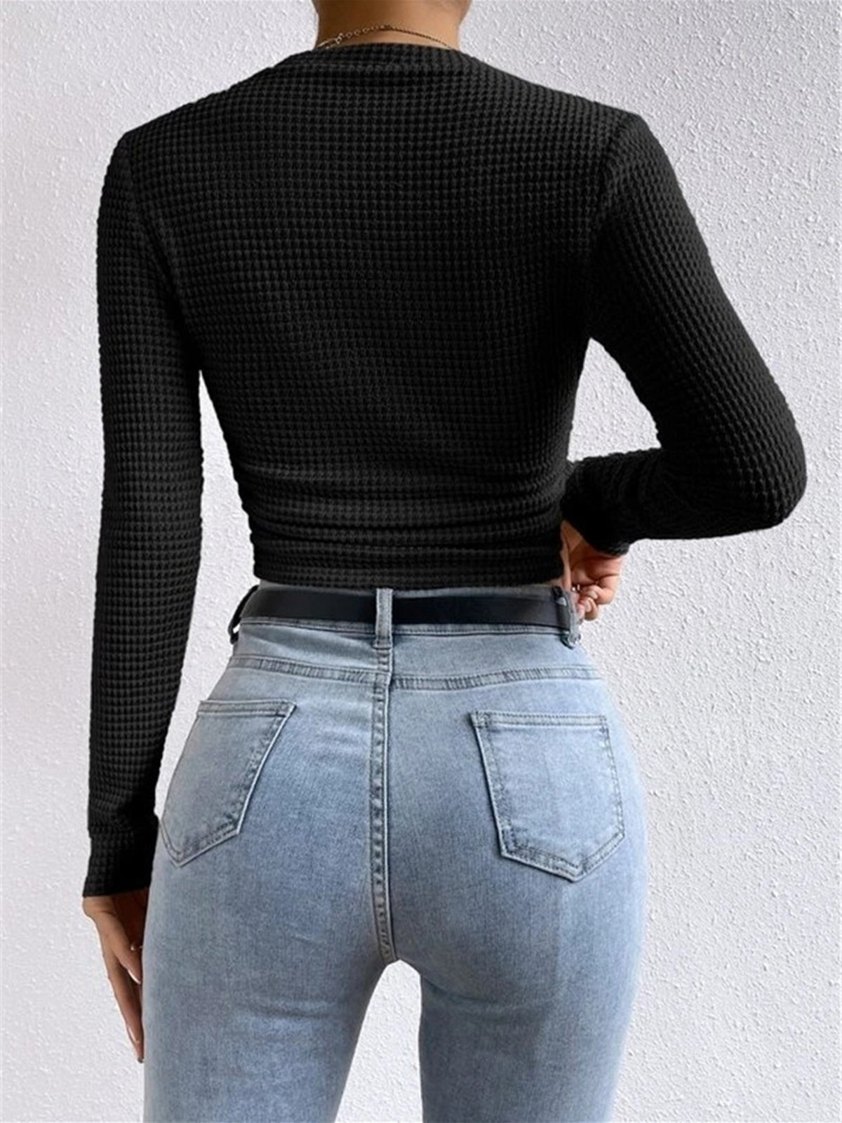 Mia | Stylish Modern Long Sleeve Crop Top 8