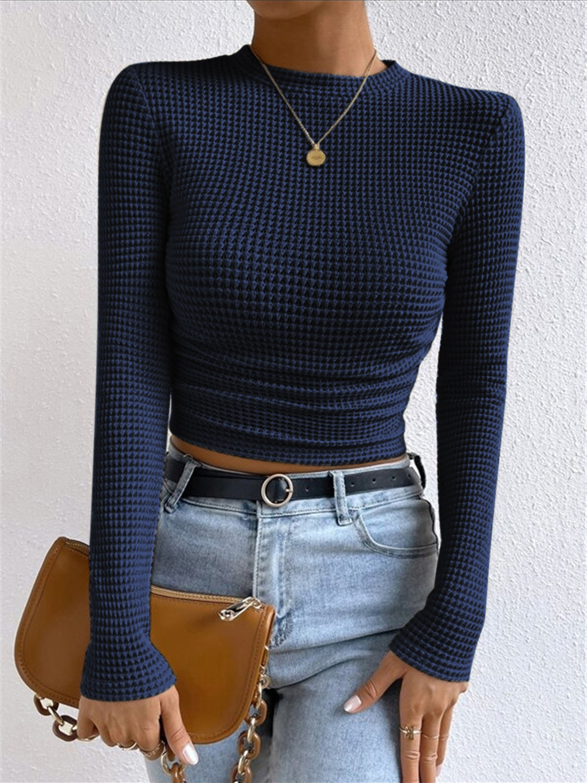 Mia | Stylish Modern Long Sleeve Crop Top 9