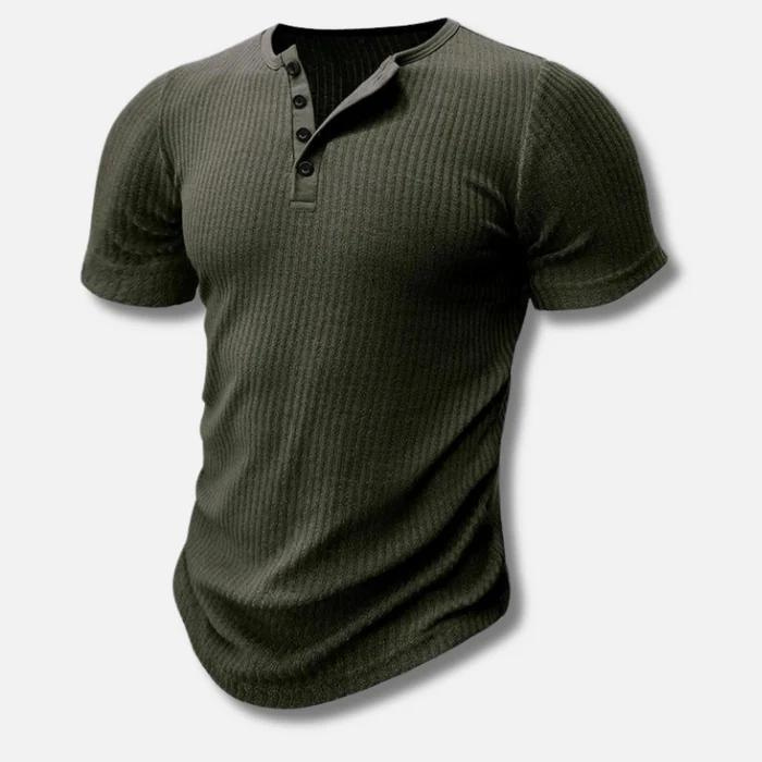 Muscle Fit | Men's T-Shirt with Soft Fabric & Stylish Button-Up Design 2
