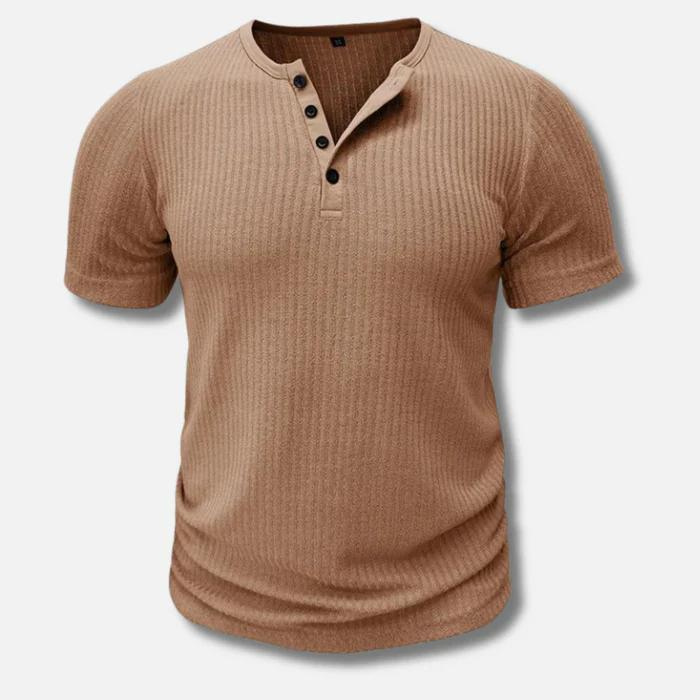Muscle Fit | Men's T-Shirt with Soft Fabric & Stylish Button-Up Design 3
