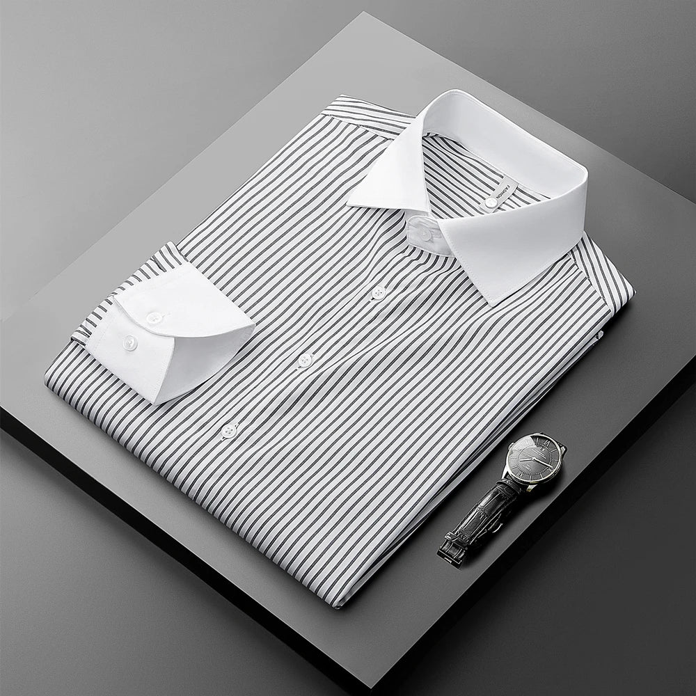 Oliver | Classic Lightweight Pinstripe Men's Dress Shirt 1