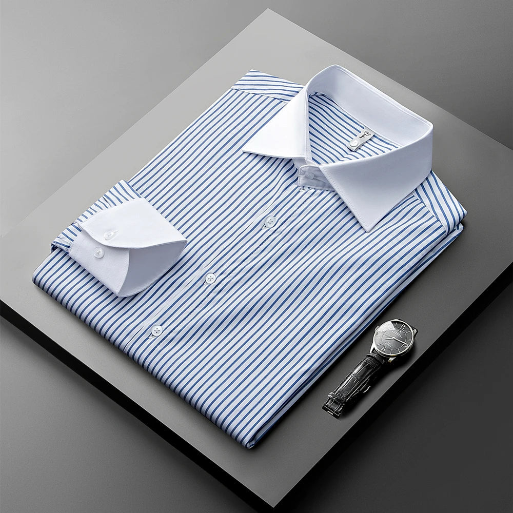 Oliver | Classic Lightweight Pinstripe Men's Dress Shirt 2