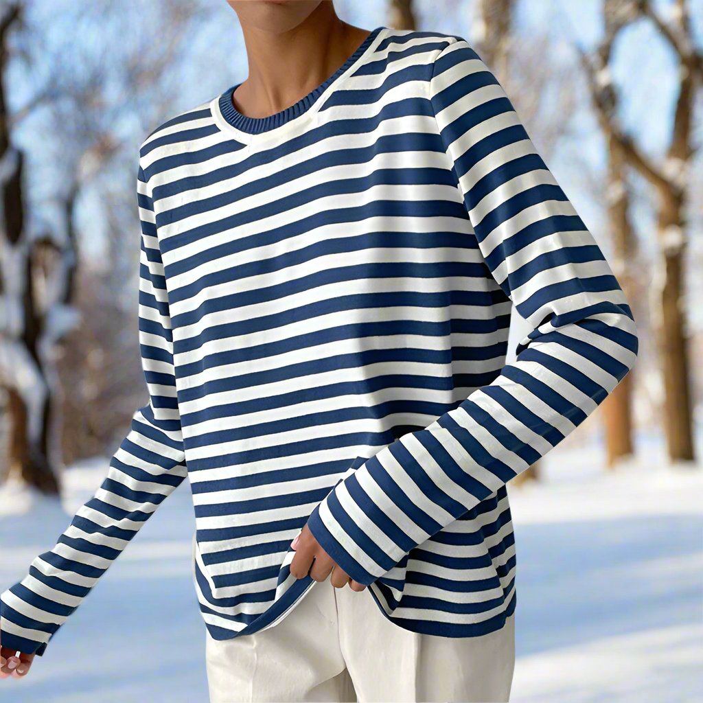 Olivia | Classic Striped Casual Women's Top 0
