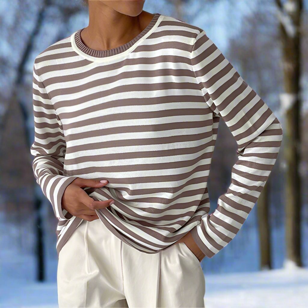 Olivia | Classic Striped Casual Women's Top 1