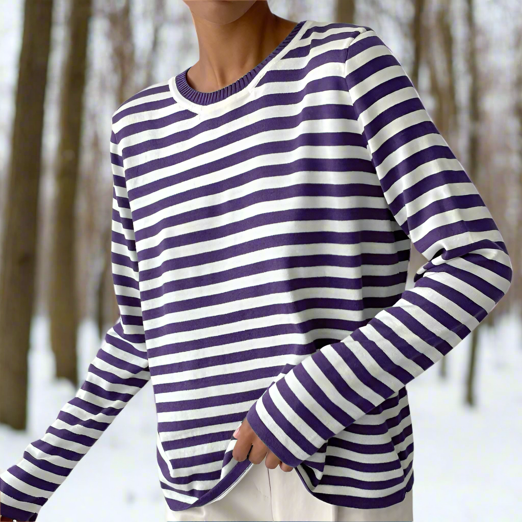 Olivia | Classic Striped Casual Women's Top 12