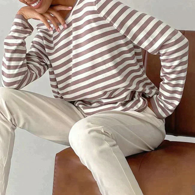 Olivia | Classic Striped Casual Women's Top 2