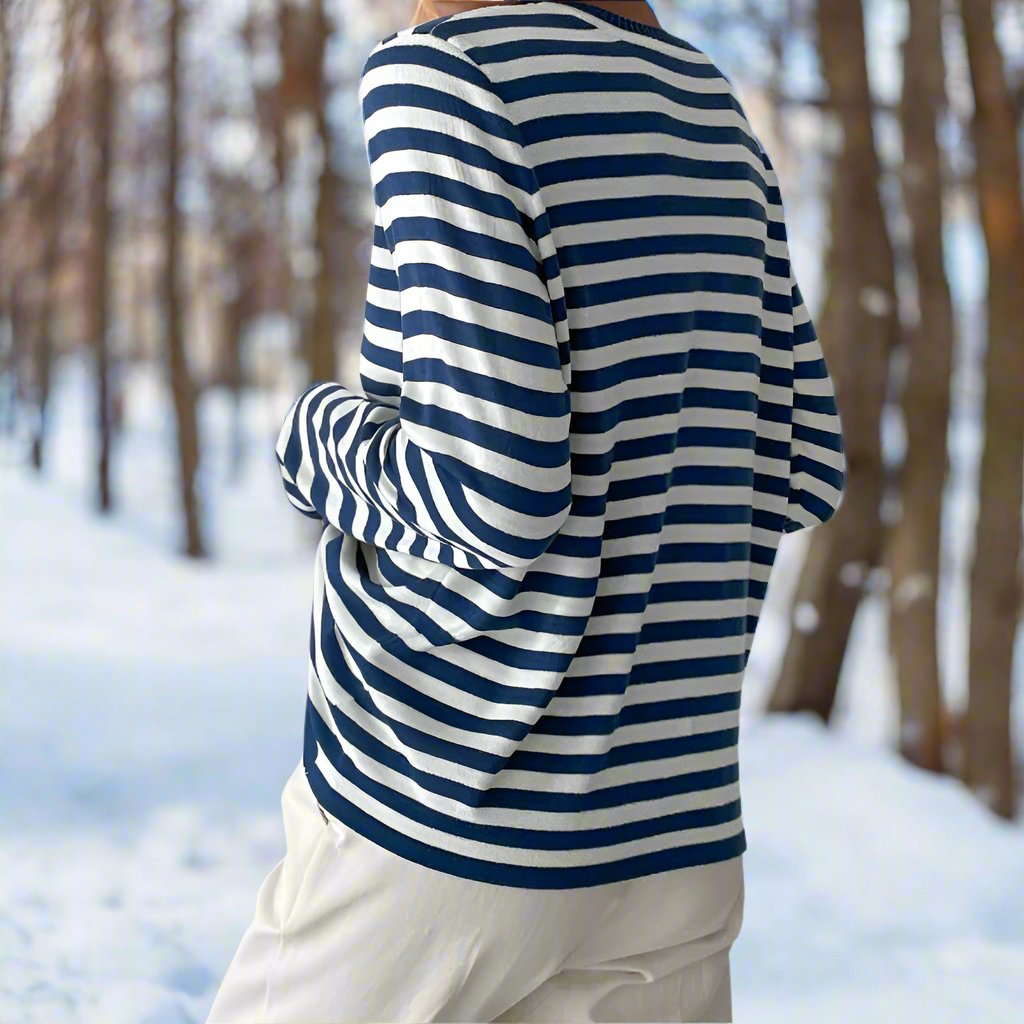 Olivia | Classic Striped Casual Women's Top 7