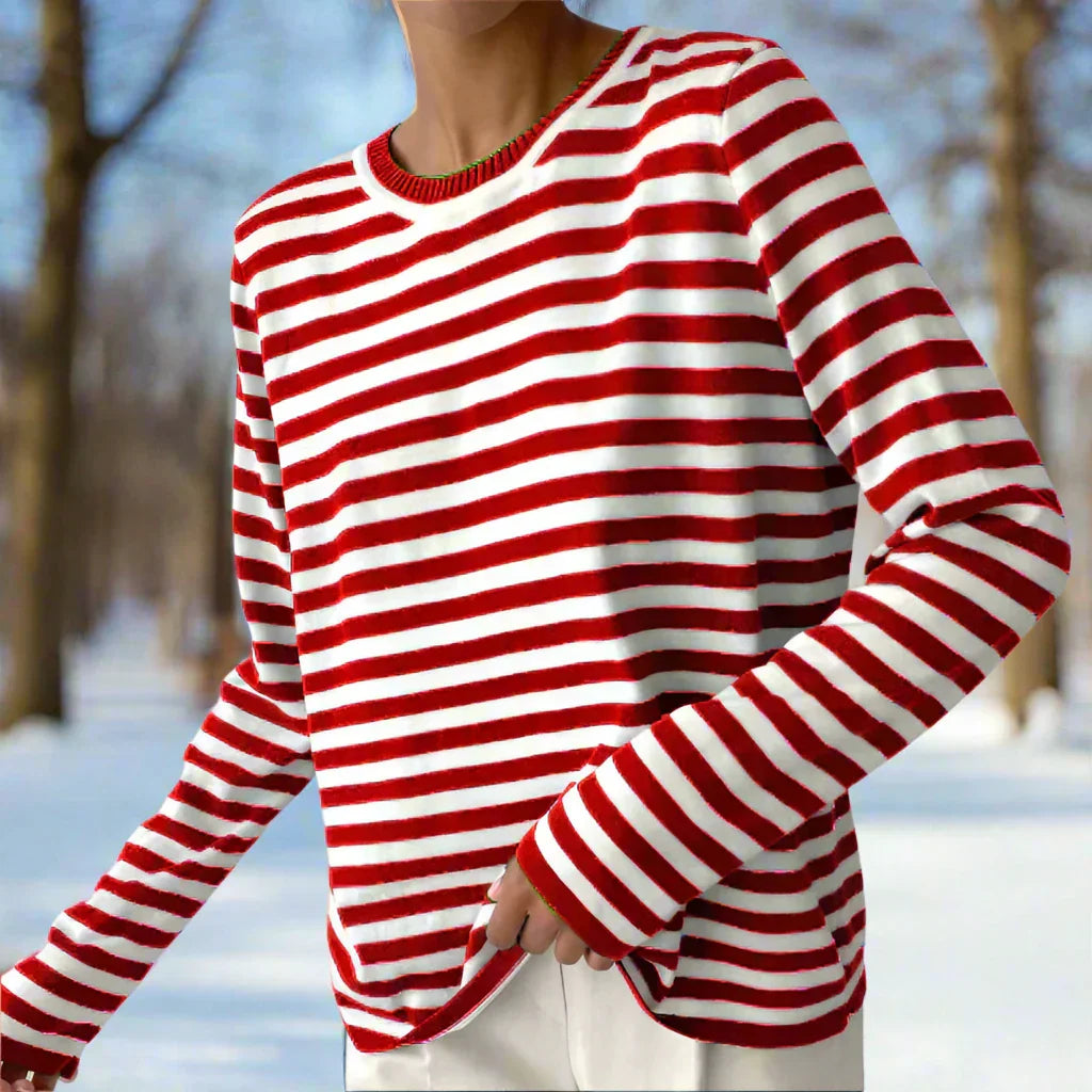 Olivia | Classic Striped Casual Women's Top 9