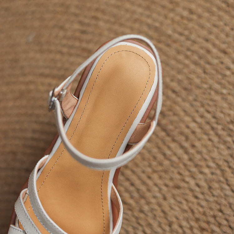 Olivia | Elegant Brown Leather Sandals for Women 4