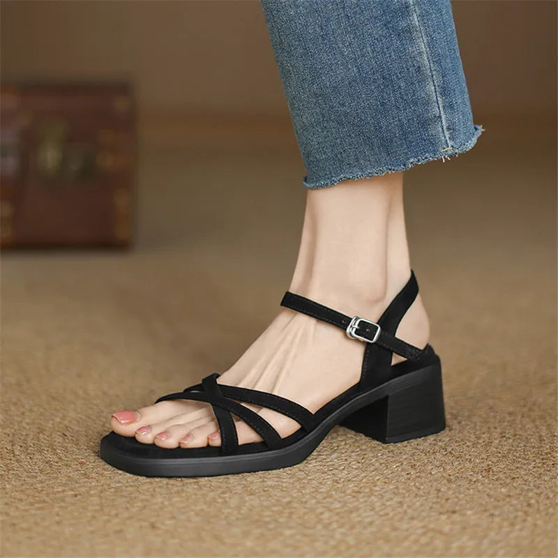 Olivia | Elegant Brown Leather Sandals for Women 6