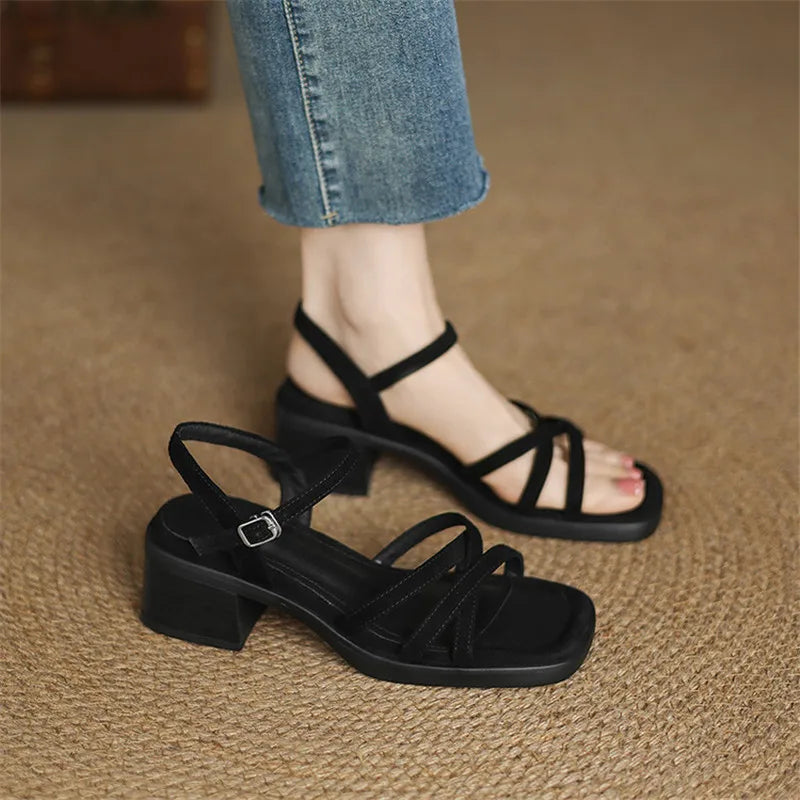 Olivia | Elegant Brown Leather Sandals for Women 8