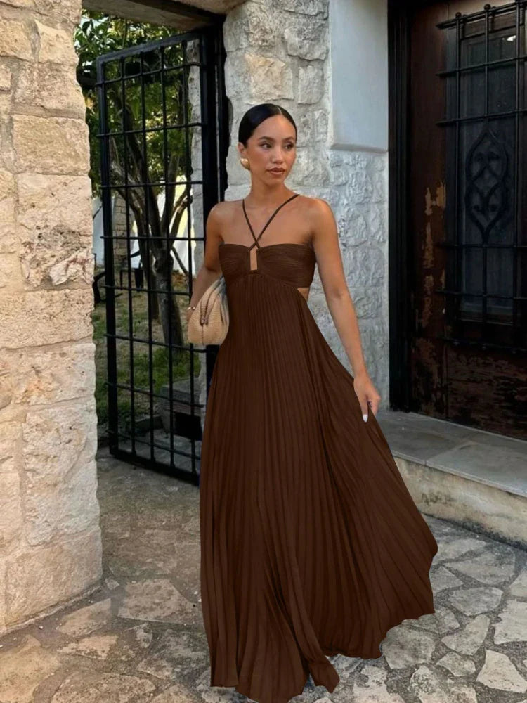 Olivia | Elegant Long Sleeve Black Maxi Dress 0