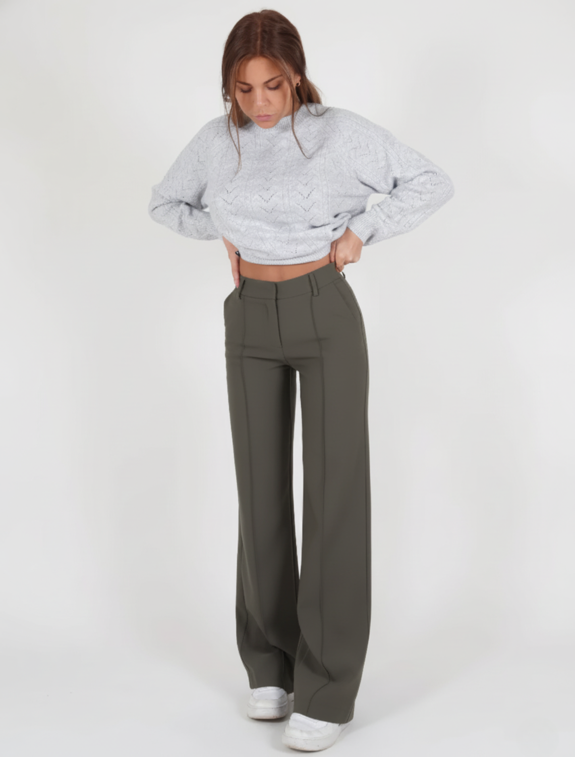 Samantha | Chic High-Waisted Black Trousers 9