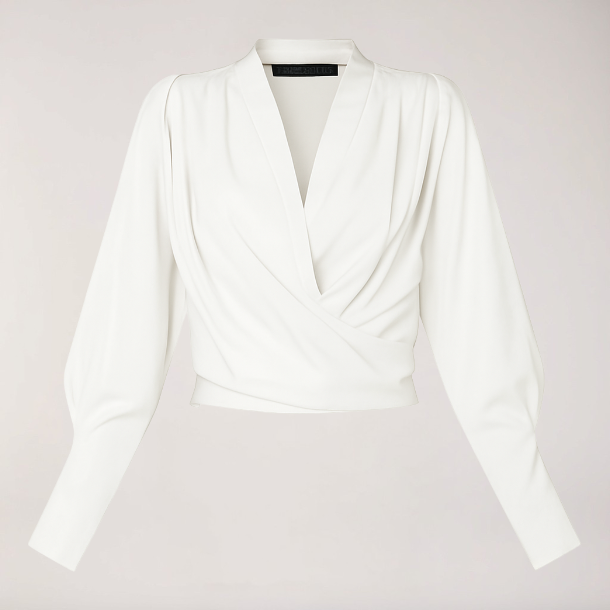 Samantha | Chic V-Neck Puff Sleeve Blouse for Women 0