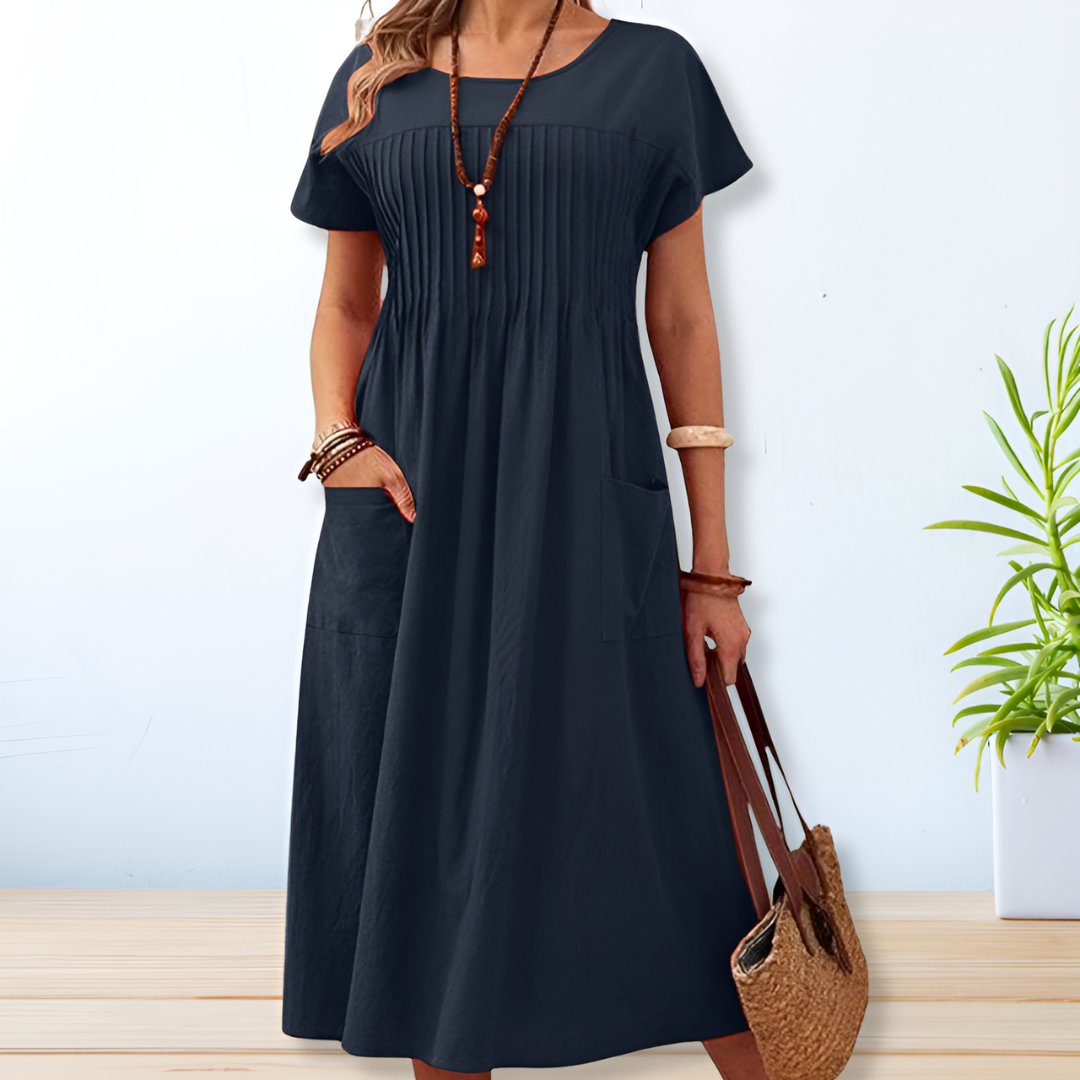 Sophia | Breezy Midi Summer Dress for Women with Pockets 0