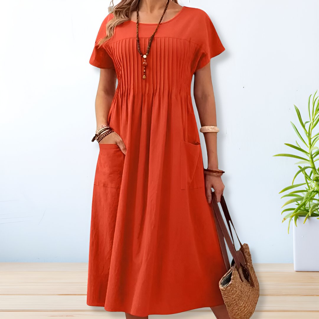 Sophia | Breezy Midi Summer Dress for Women with Pockets 2