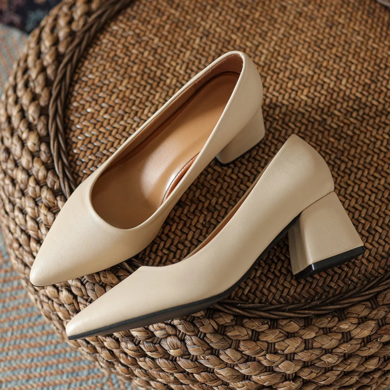 Sophia | Chic Closed-Toe Black Heels for Women 6