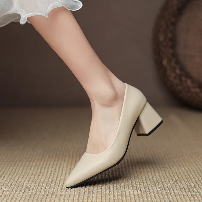 Sophia | Chic Closed-Toe Black Heels for Women 8