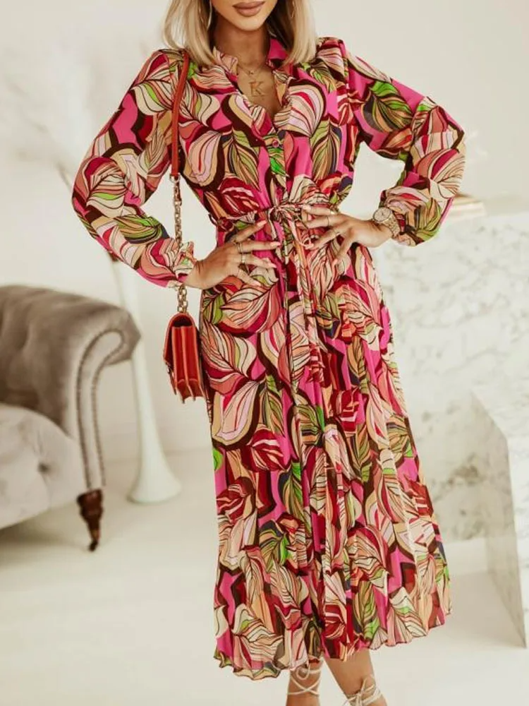Sophia | Chic Flowy Long Sleeve Maxi Dress for Women 5