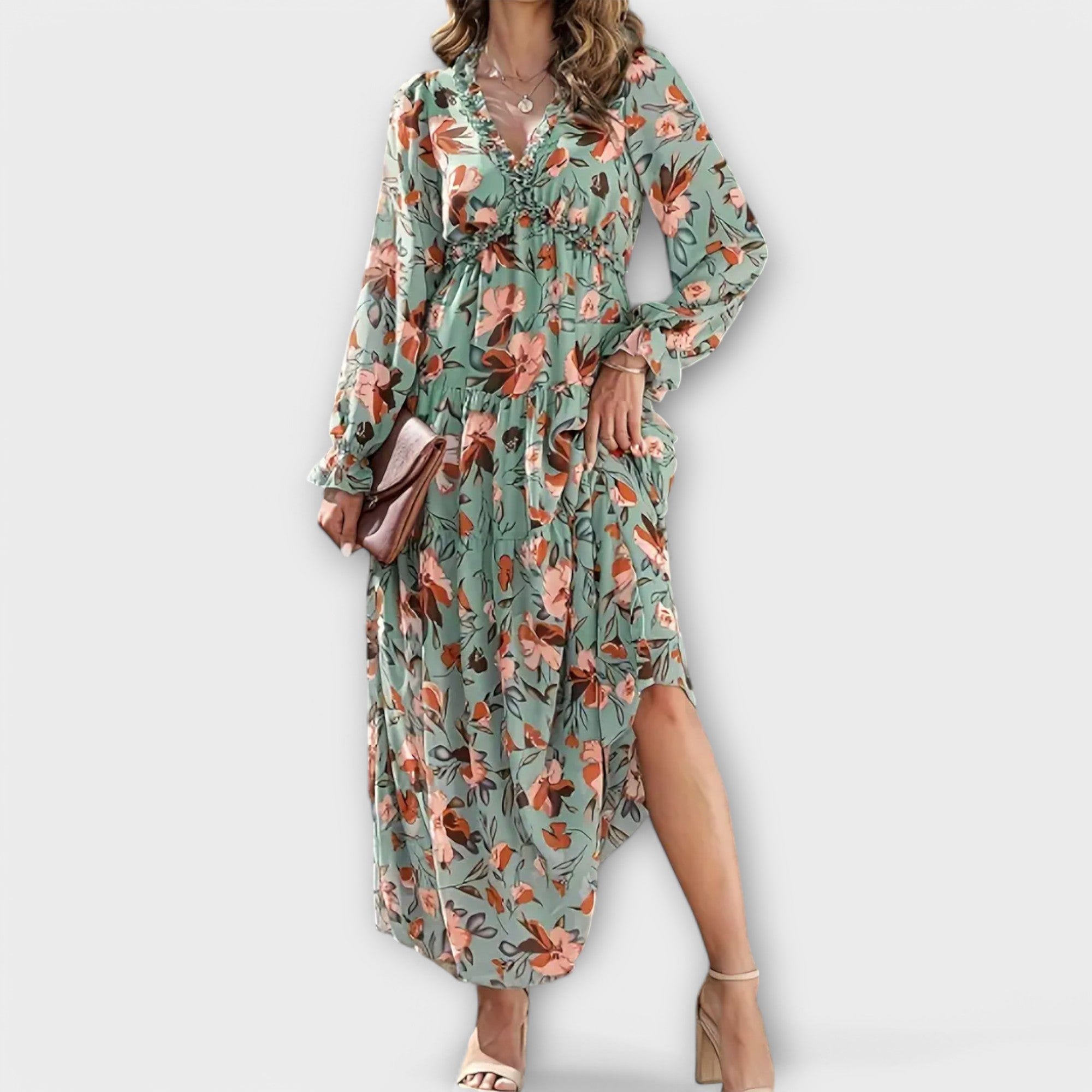 Sophia | Elegant Floral Maxi Wedding Guest Dress 1