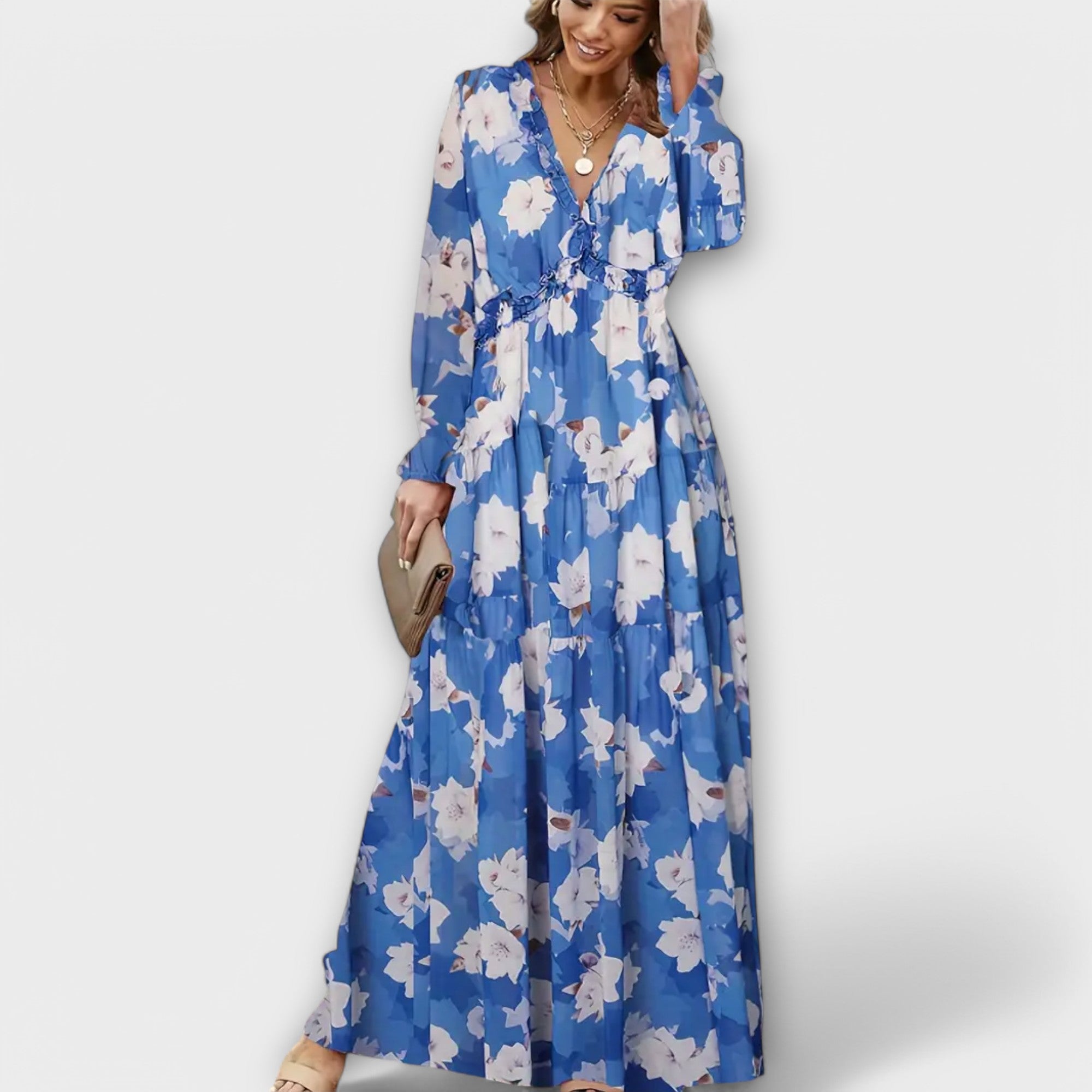 Sophia | Elegant Floral Maxi Wedding Guest Dress 2