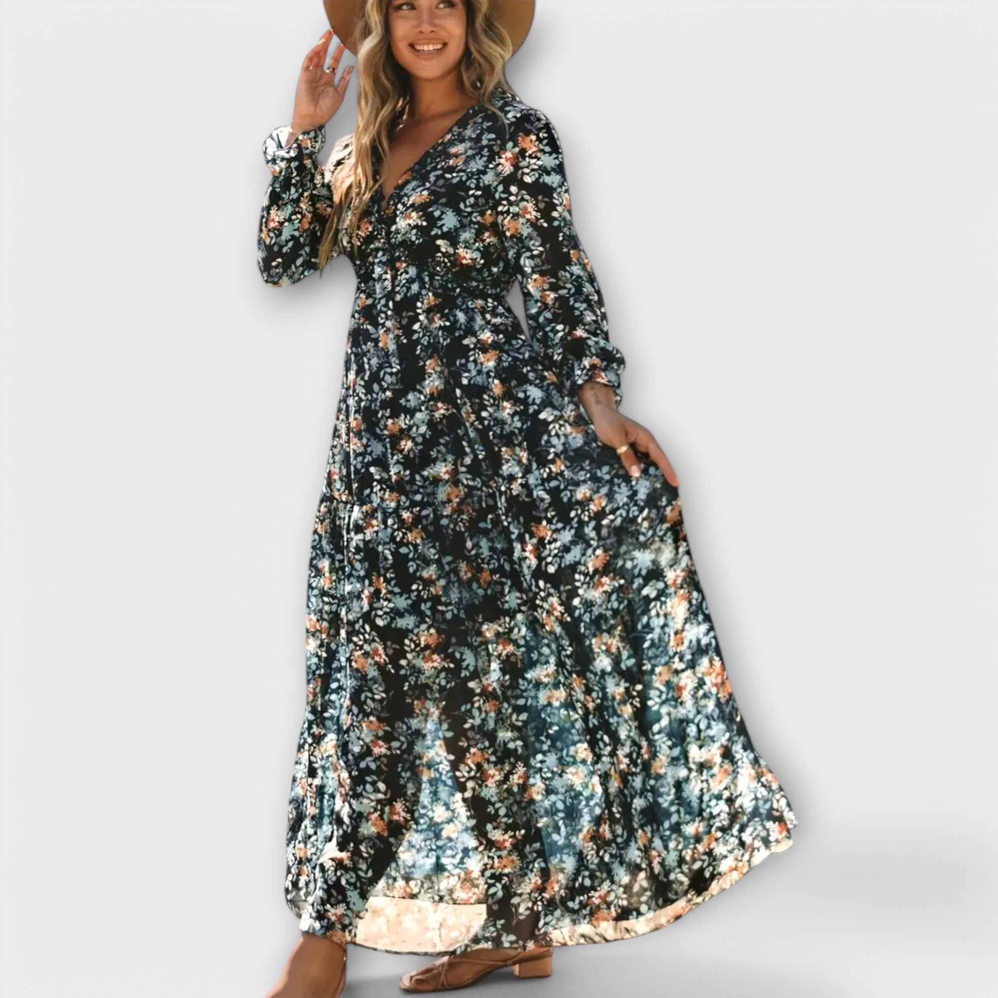 Sophia | Elegant Floral Maxi Wedding Guest Dress 3