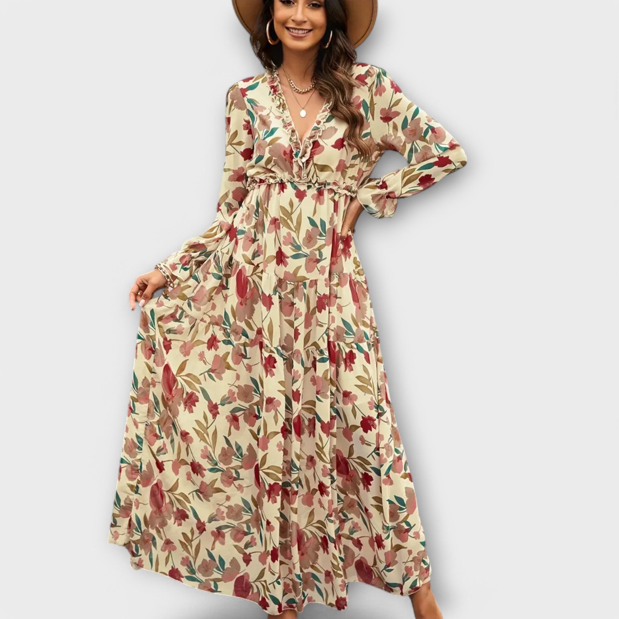 Sophia | Elegant Floral Maxi Wedding Guest Dress 5