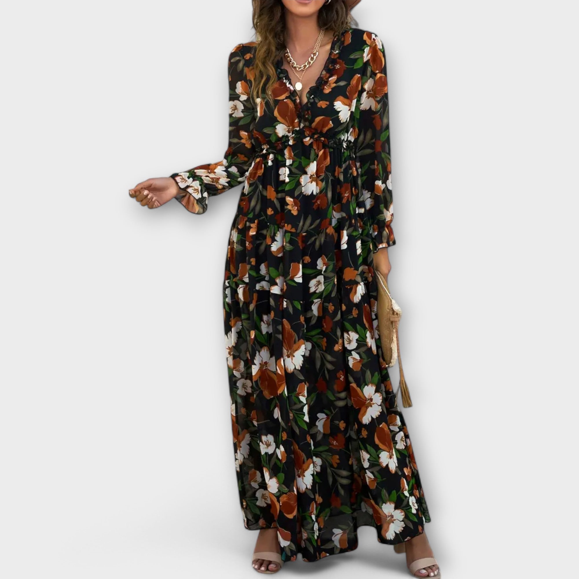 Sophia | Elegant Floral Maxi Wedding Guest Dress 6