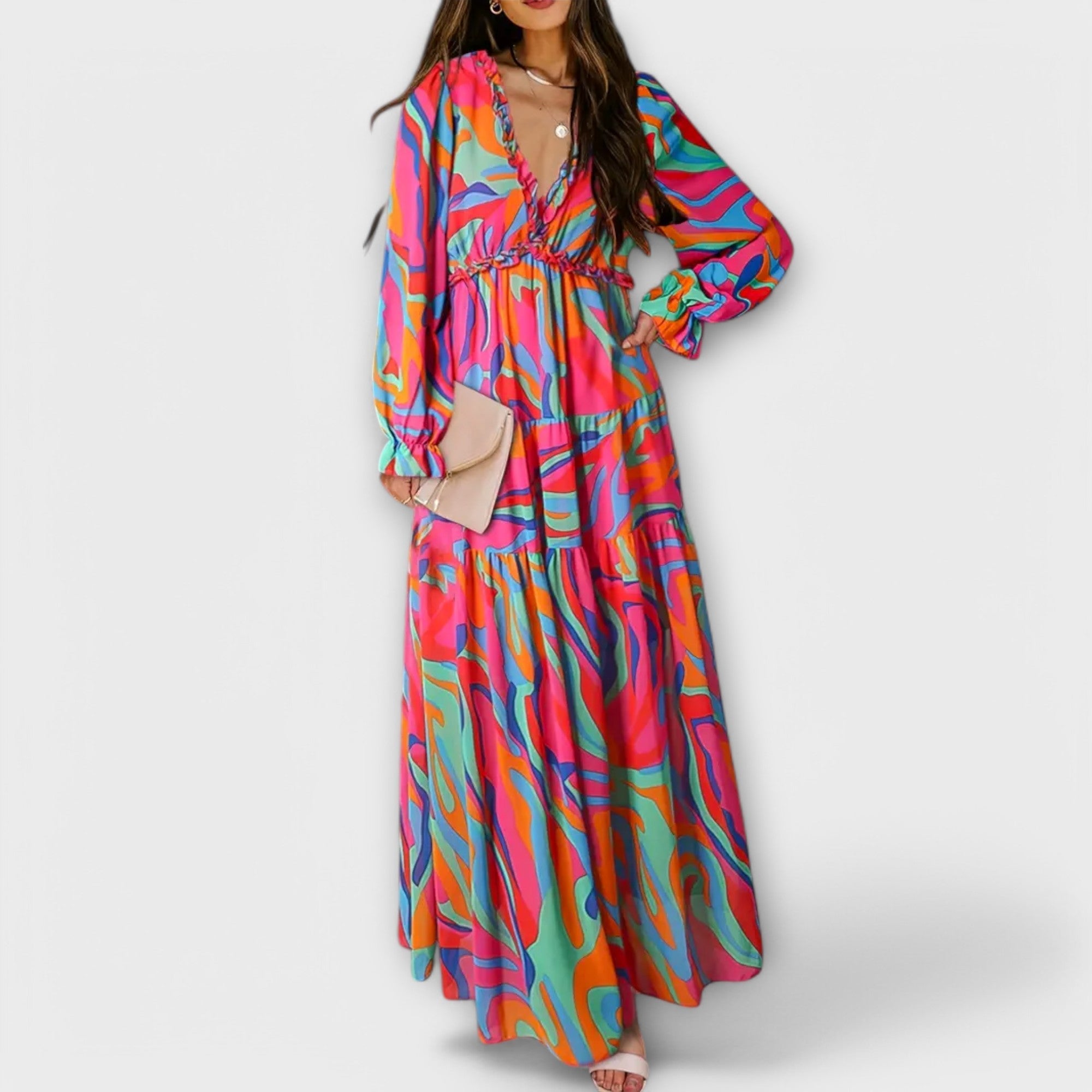 Sophia | Elegant Floral Maxi Wedding Guest Dress 7
