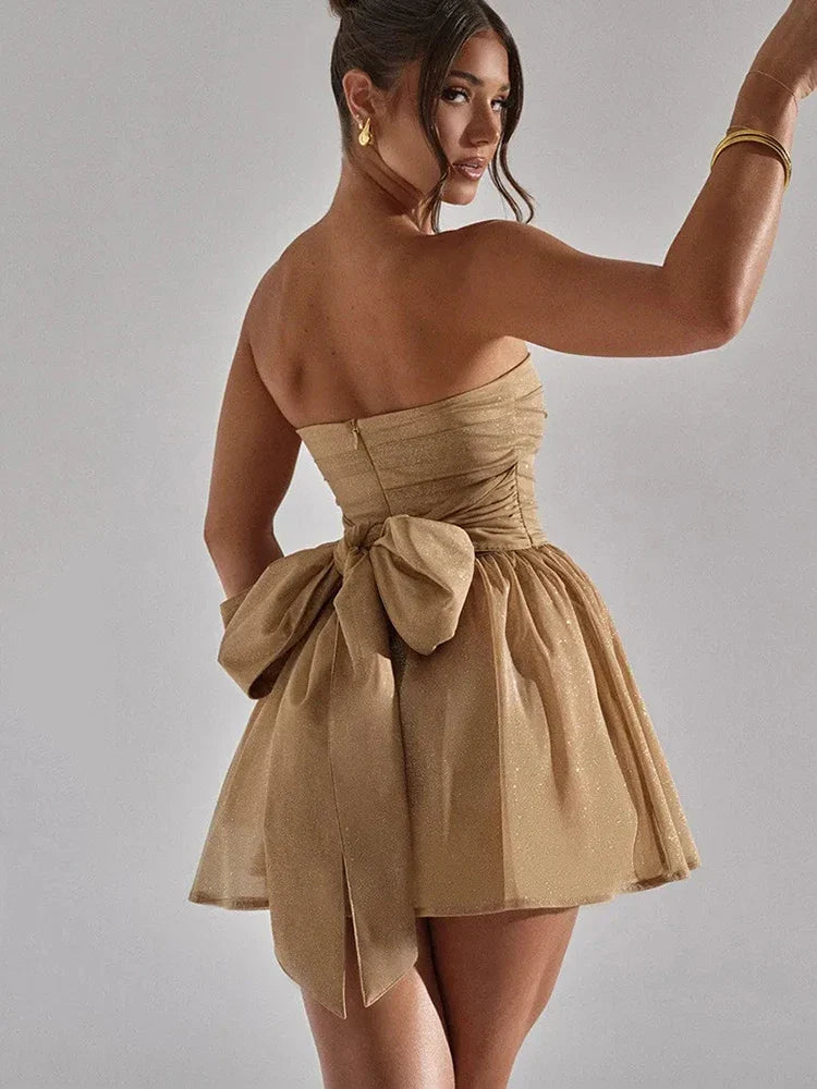 Sophia | Elegant Strapless White Mini Dress for Women 1