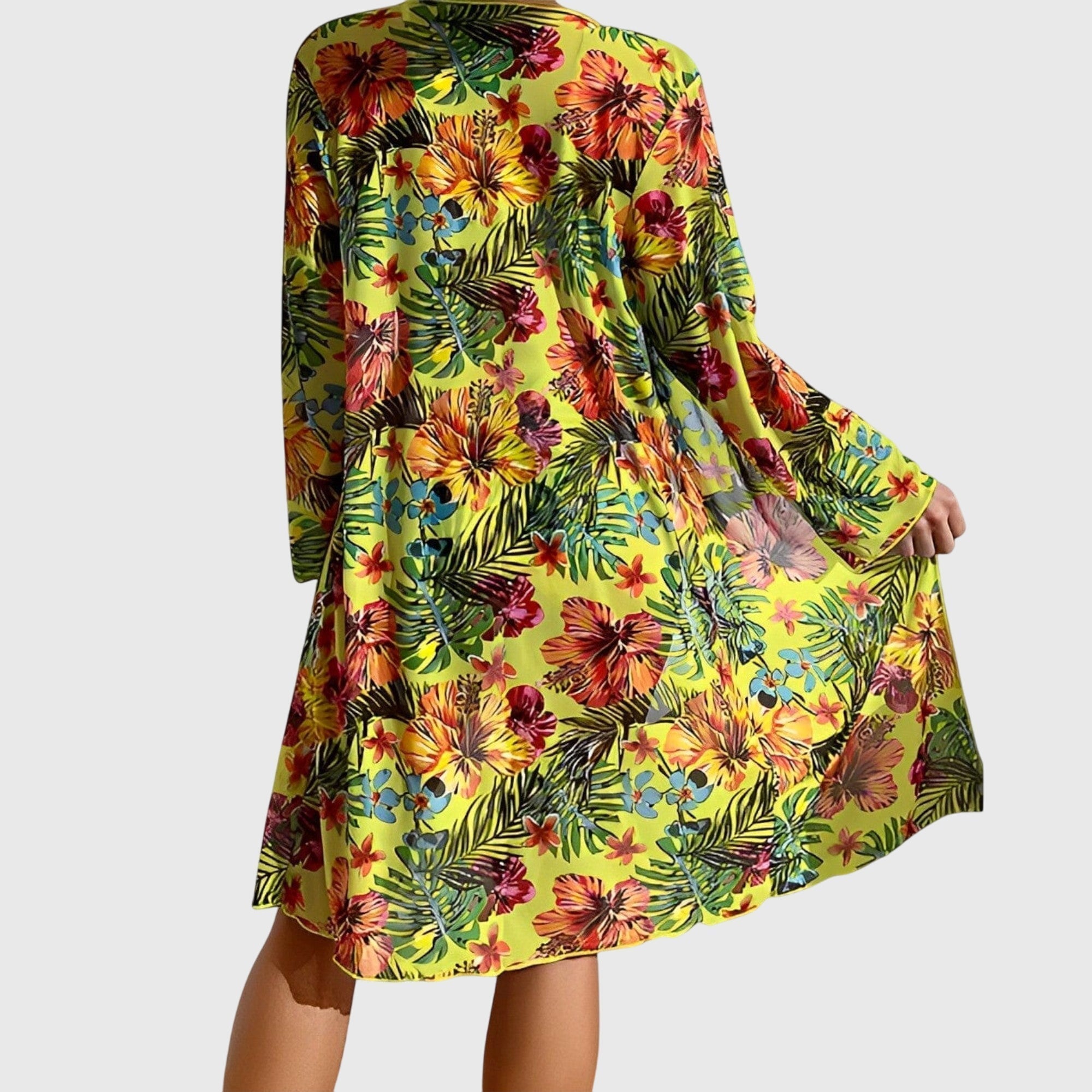 Sophia | Vibrant High Waisted Bikini Set With Cover-Up 4