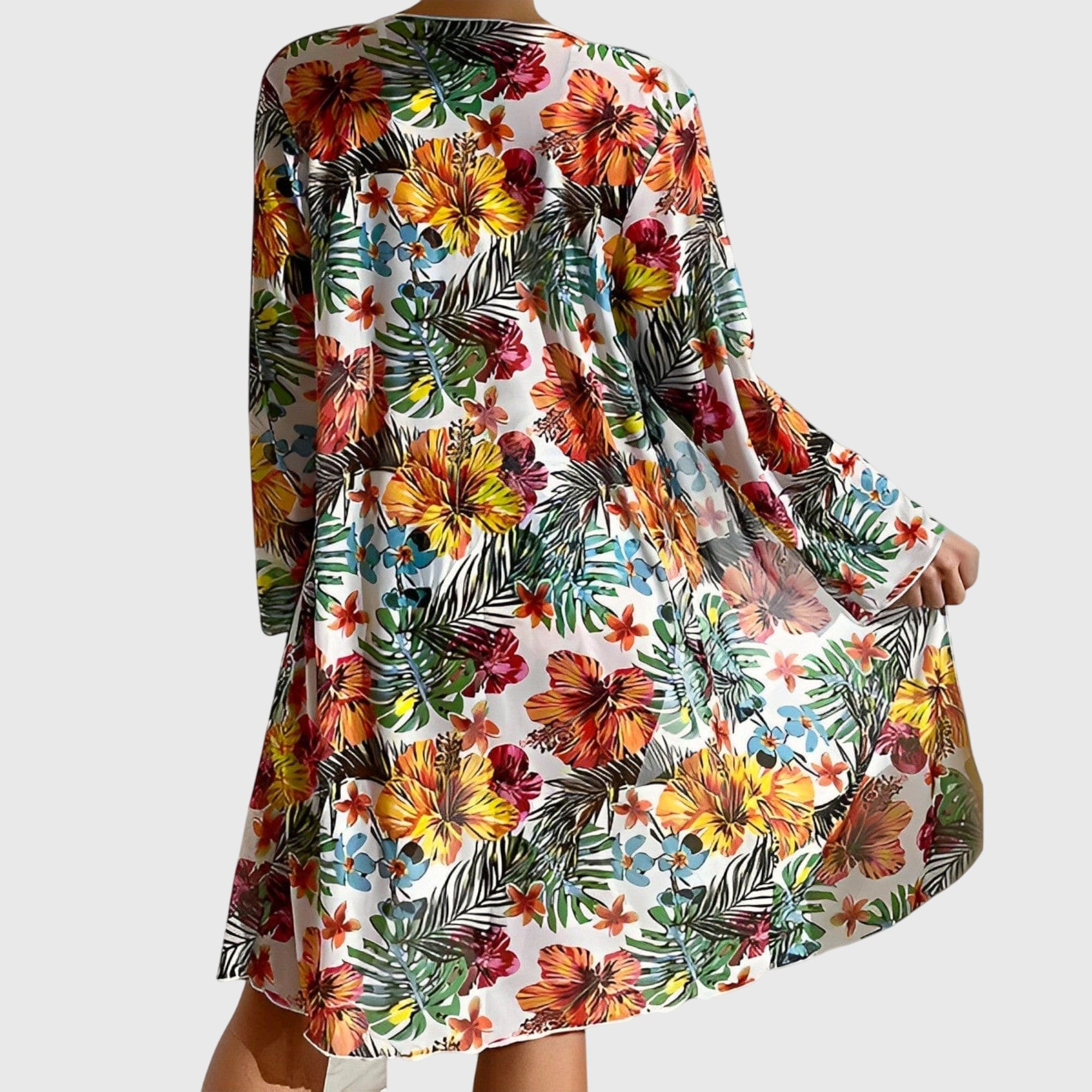Sophia | Vibrant High Waisted Bikini Set With Cover-Up 5