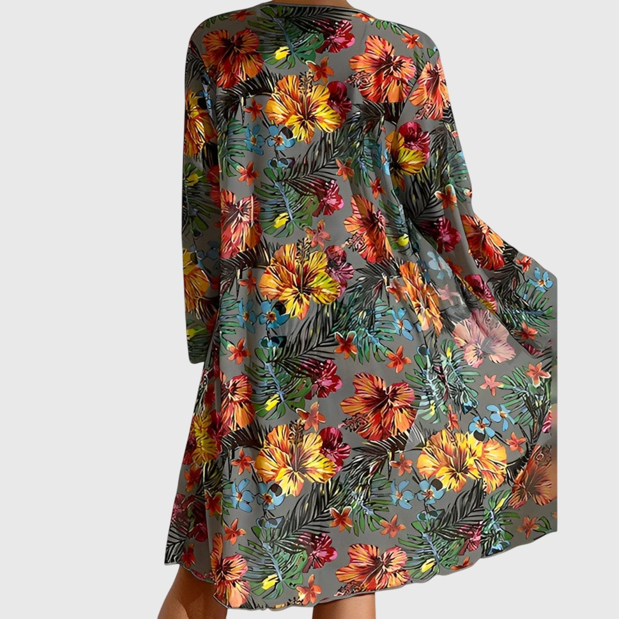 Sophia | Vibrant High Waisted Bikini Set With Cover-Up 6