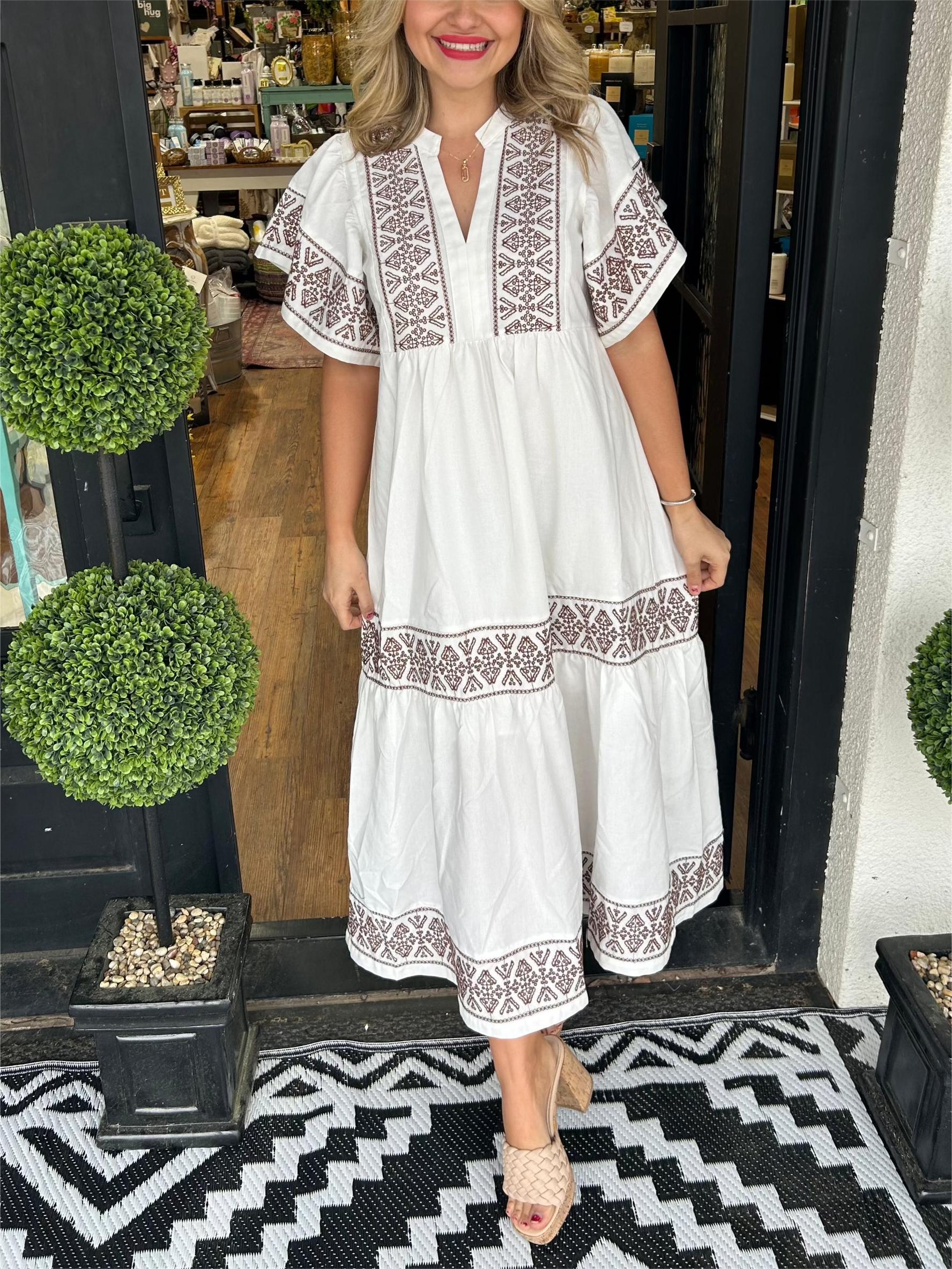 Sophie | Bohemian V Neck Summer Midi Dress 2