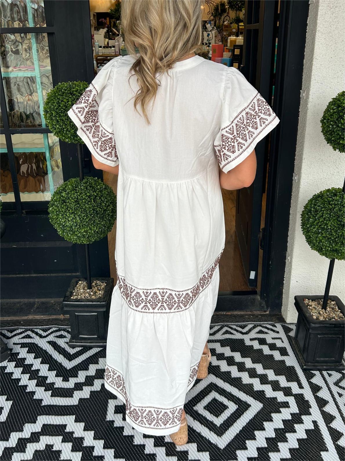 Sophie | Bohemian V Neck Summer Midi Dress 3