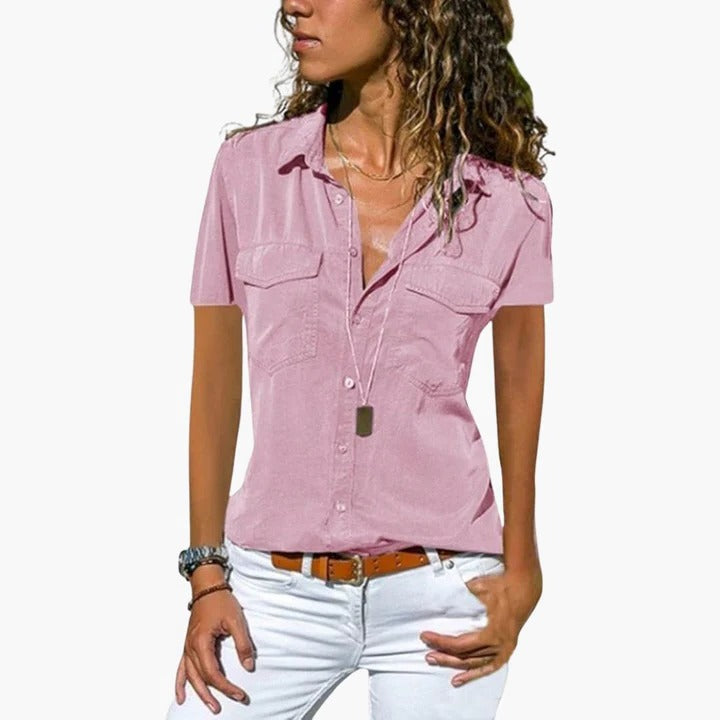 Sophie | Casual Lightweight Plus Size Button-Up Womens Shirt 1