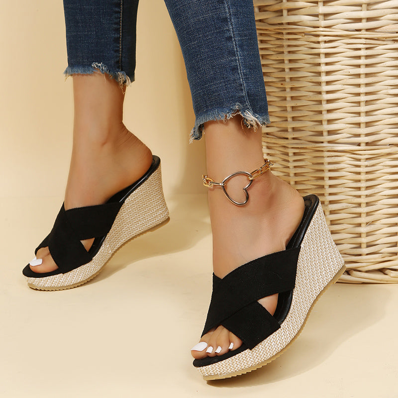 Sophie | Chic Criss-Cross Wedge Sandals for Women 3
