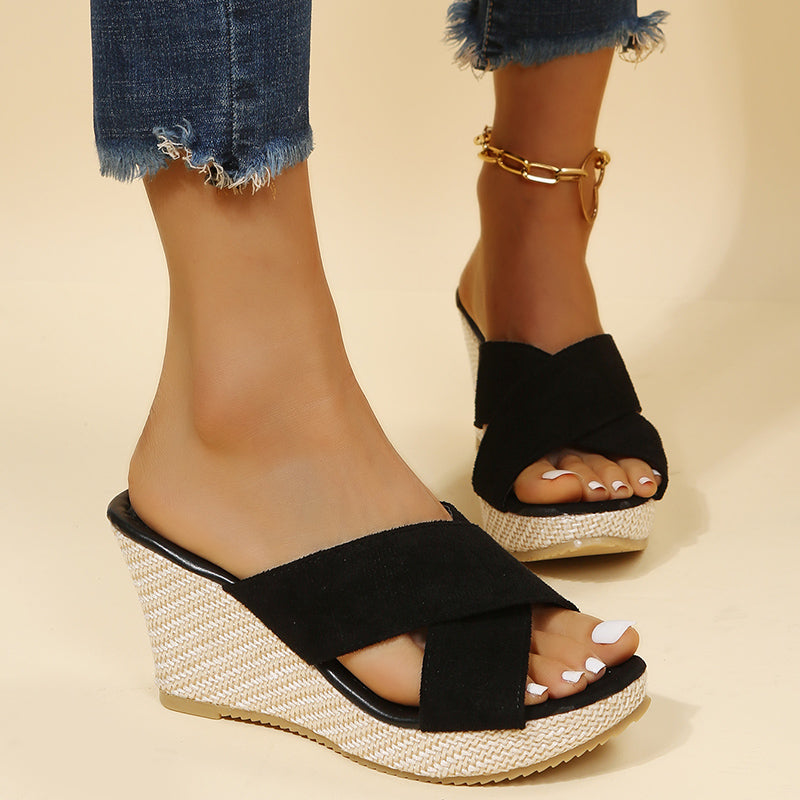 Sophie | Chic Criss-Cross Wedge Sandals for Women 4