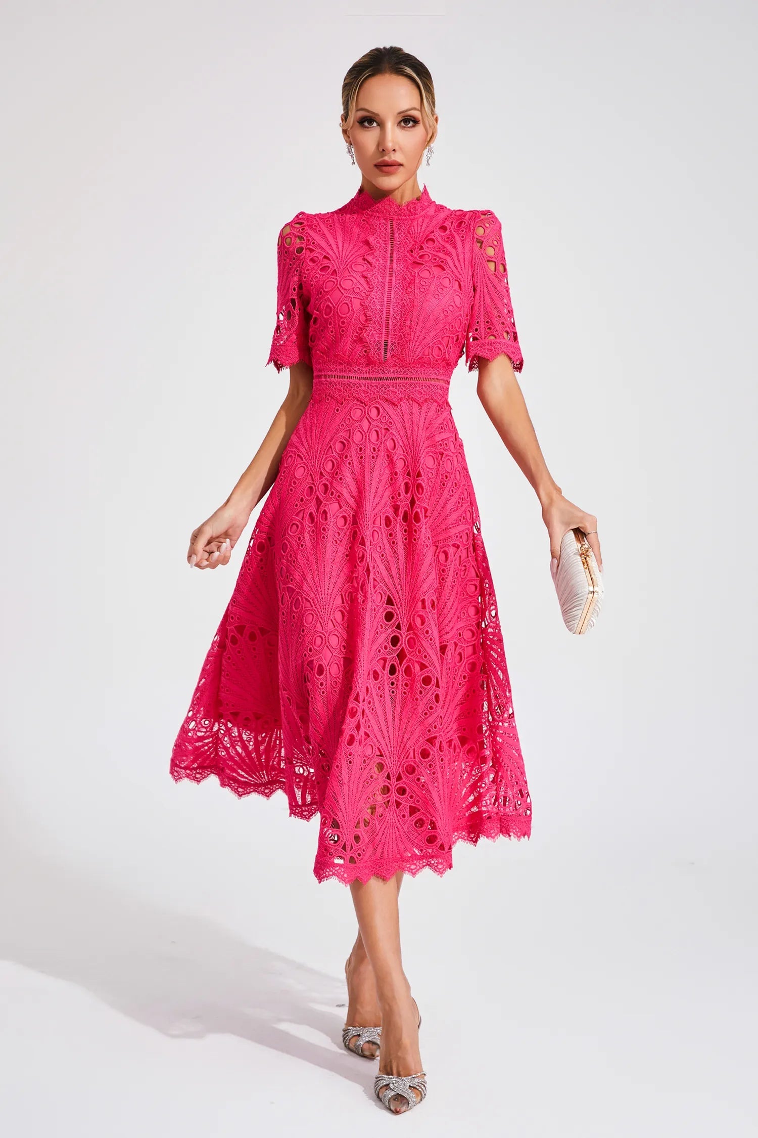 Sophie | Chic Lace Midi Wedding Guest Dress 5