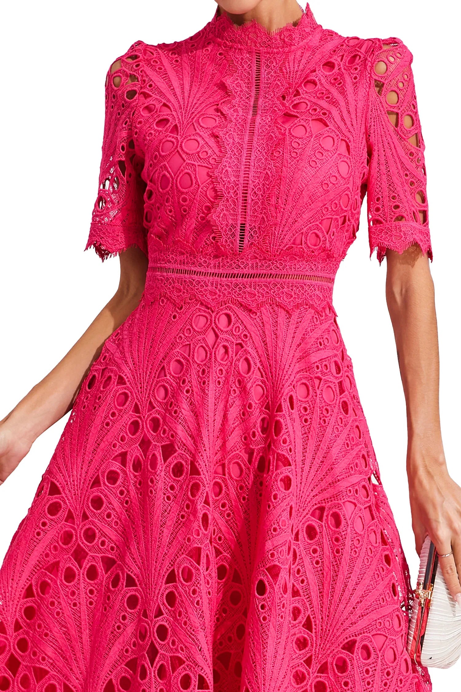 Sophie | Chic Lace Midi Wedding Guest Dress 8
