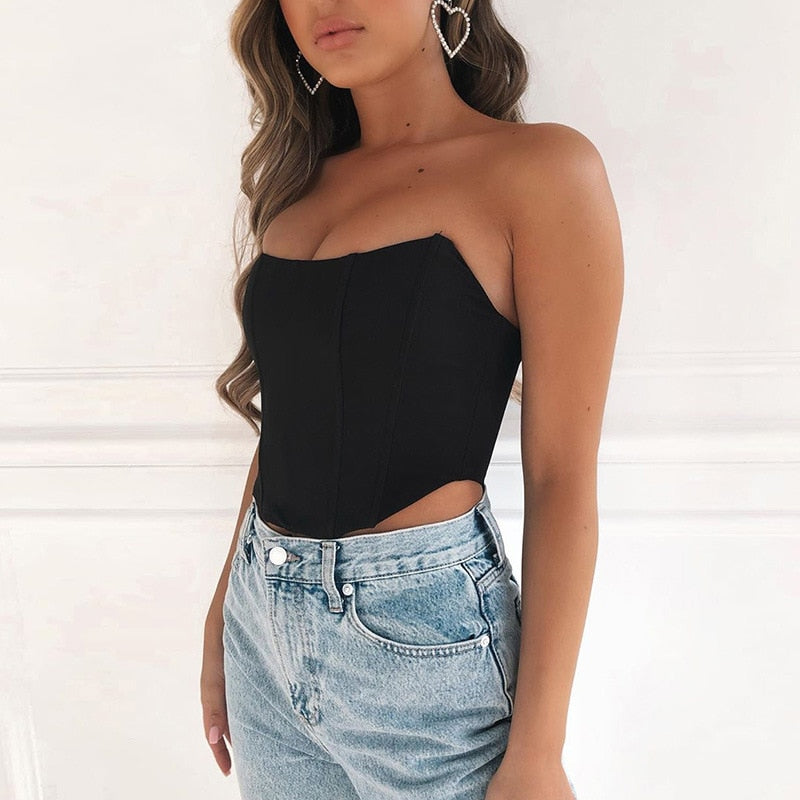 Sophie | Chic Strapless Fitted Womens Top for Going Out 0