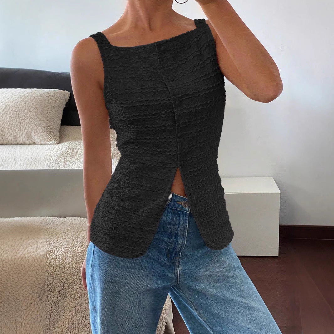 Sophie | Elegant Black Sleeveless Top for Women 1