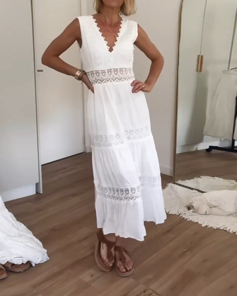 Sophie | Elegant Boho Sleeveless Summer Dress 0