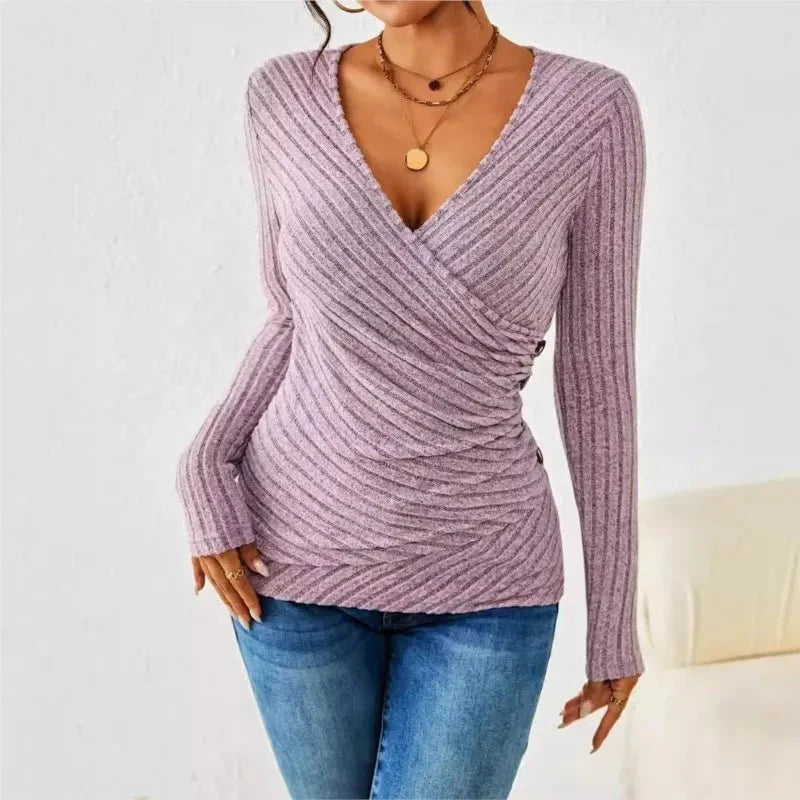 Sophie | Elegant Fitted Long Sleeve Women's Top 1
