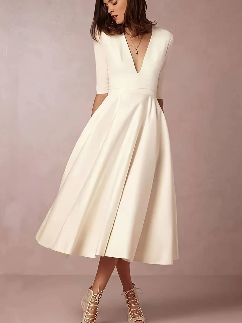 Sophie | Elegant Flared Midi Dress for Women 1
