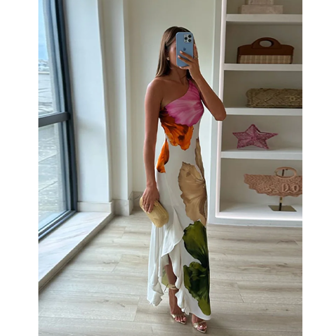 Sophie | Elegant Floral One-Shoulder Summer Dress 3