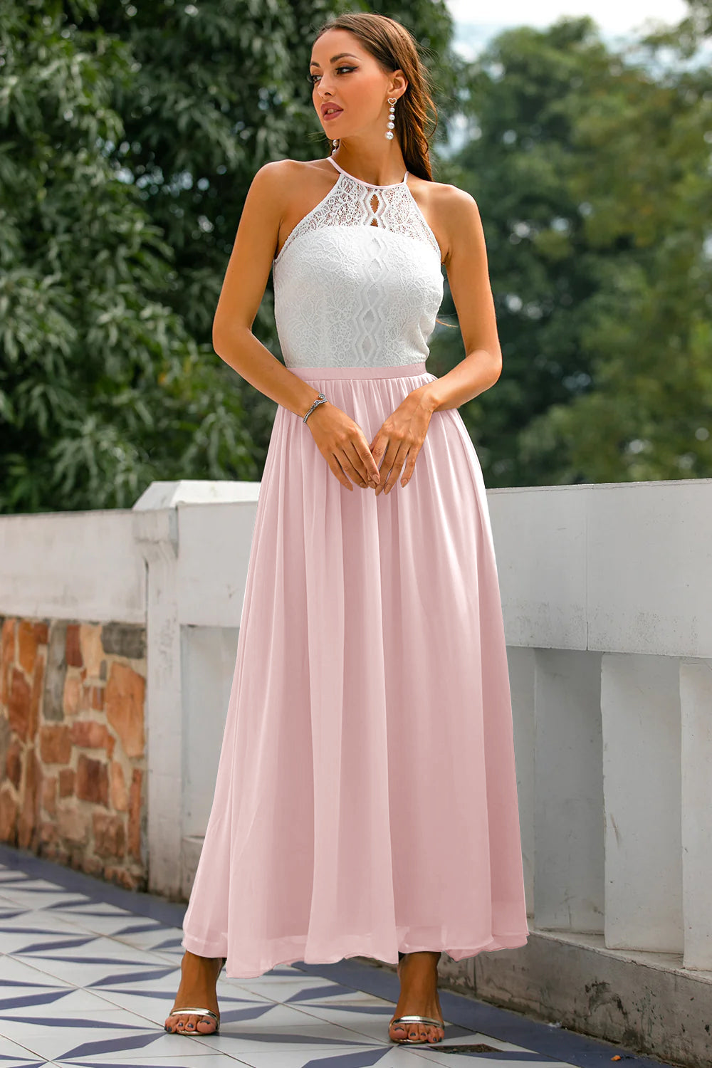Sophie | Elegant Halter Maxi Dress for Women's Cocktail and Formal Events 11