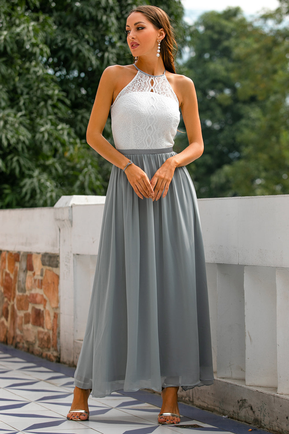 Sophie | Elegant Halter Maxi Dress for Women's Cocktail and Formal Events 5
