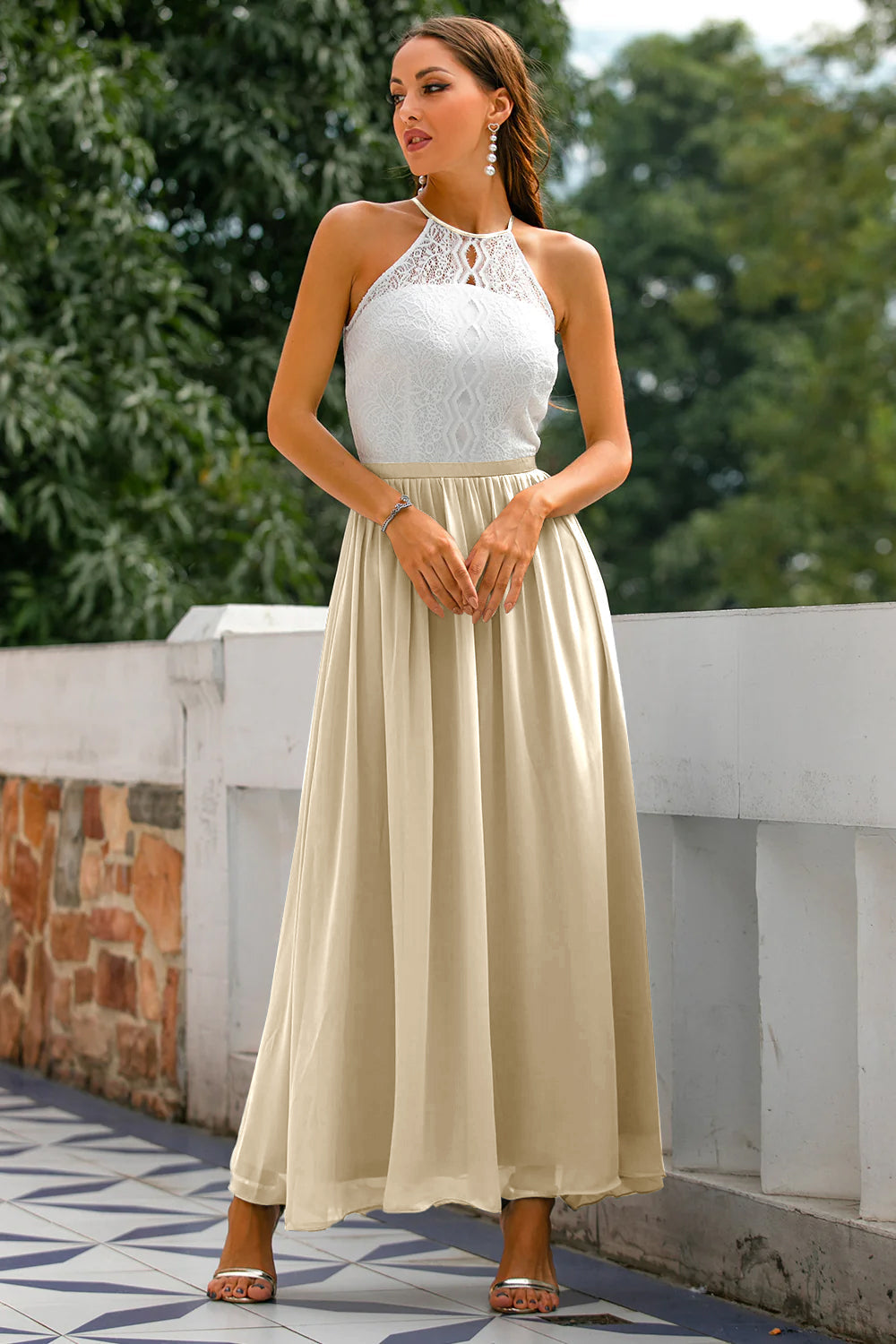 Sophie | Elegant Halter Maxi Dress for Women's Cocktail and Formal Events 7